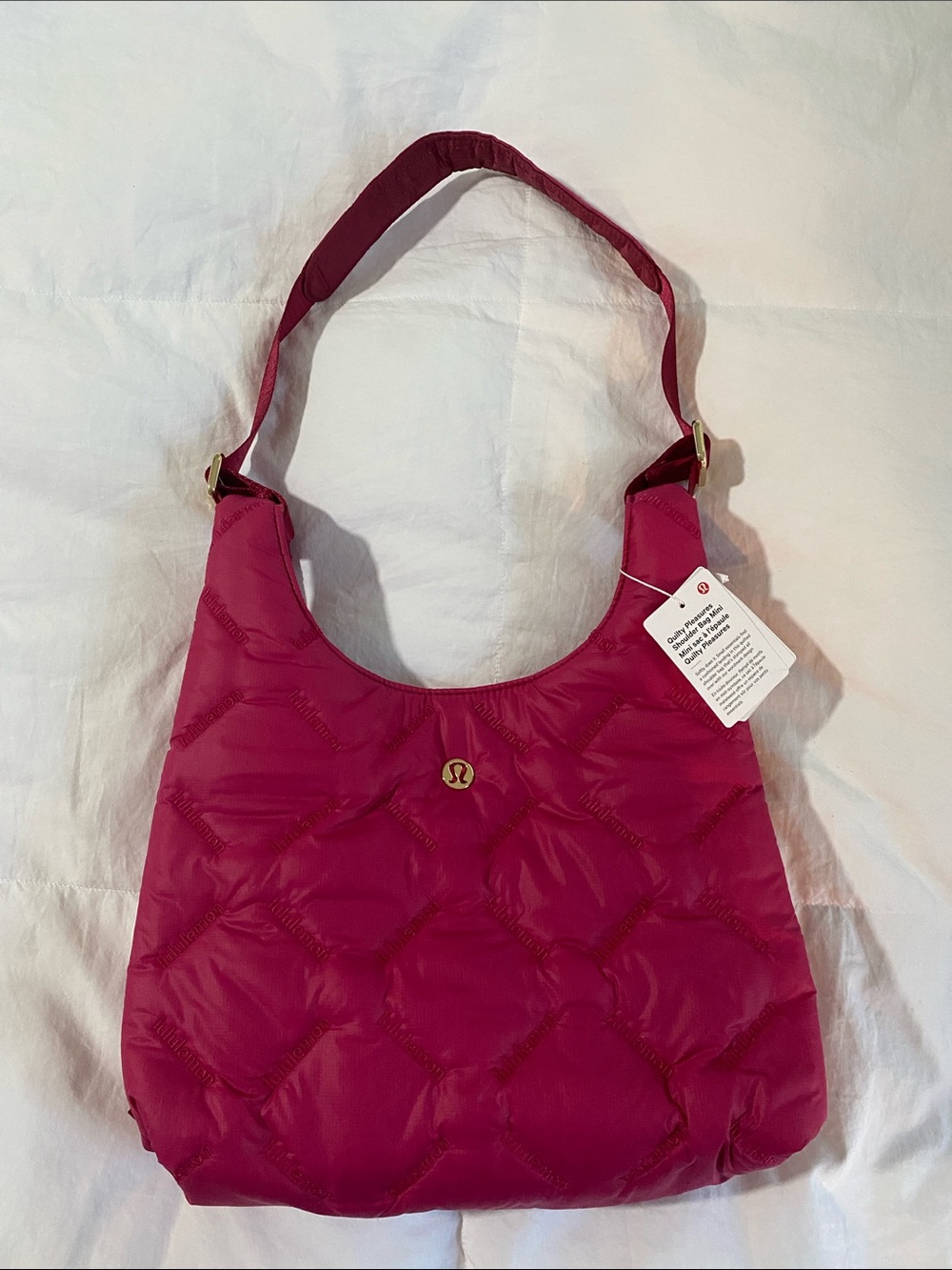 NWT Lululemon Quilted Pleasures Shoulder Bag Mini 5L Berry Pink